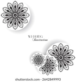 Elegant Black and White Wedding Iinvitation Card