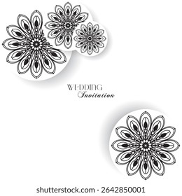 Elegant Black and White Wedding Iinvitation Card