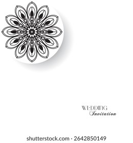Elegant Black and White Wedding Iinvitation Card