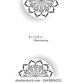 Elegant Black and White Wedding Iinvitation Card