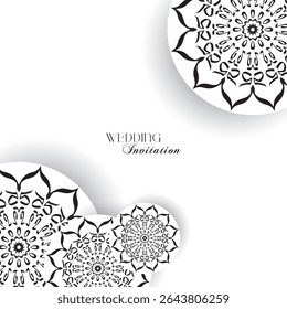 Elegant Black and White Wedding Iinvitation Card