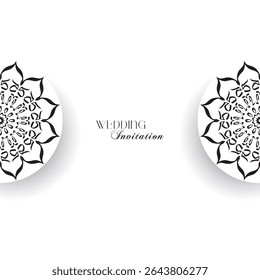 Elegant Black and White Wedding Iinvitation Card