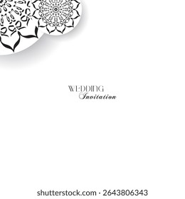 Elegant Black and White Wedding Iinvitation Card