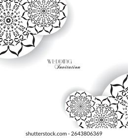 Elegant Black and White Wedding Iinvitation Card