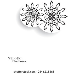 Elegant Black and White Wedding Iinvitation Card