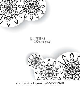 Elegant Black and White Wedding Iinvitation Card