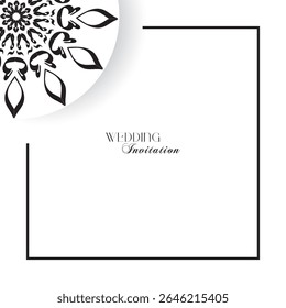 Elegant Black and White Wedding Iinvitation Card
