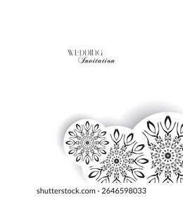 Elegant Black and White Wedding Iinvitation Card