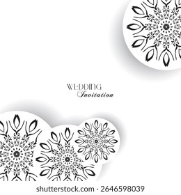 Elegant Black and White Wedding Iinvitation Card