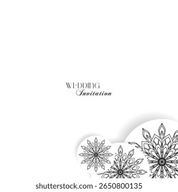 Elegant Black and White Wedding Iinvitation Card