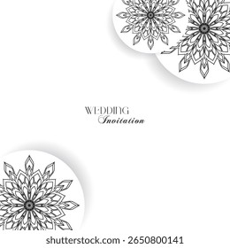 Elegant Black and White Wedding Iinvitation Card
