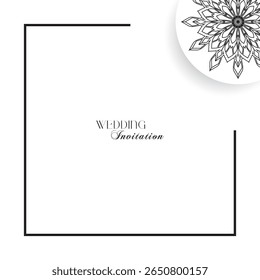 Elegant Black and White Wedding Iinvitation Card