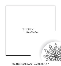 Elegant Black and White Wedding Iinvitation Card