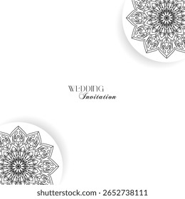 Elegant Black and White Wedding Iinvitation Card