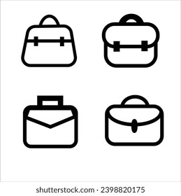 Elegant Black and White Work Bag