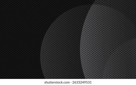 Elegante textura de tecido preto com sobreposição de gradiente circular forma um moderno fundo geométrico abstrato para cabeçalhos de site ou projetos de design digital