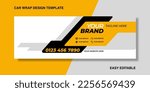 Elegant Black Yellow wrapping car for your brand or company, van truck