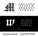 Elegant Blackletter Gothic Alphabet Font. Typography classic style font set for logo, Poster, Invitation. vector illustration.eps