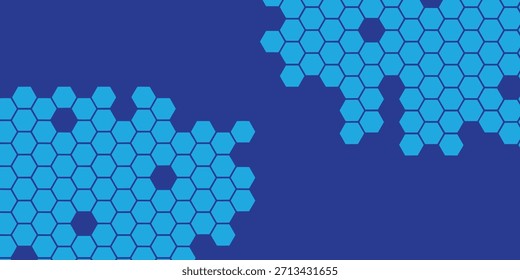 Elegante Ilustración vectorial realista 3D azul. Patrón de panal amarillo. Vector eps10