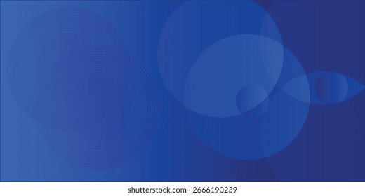 Elegante fondo Abstractas azul con Formas circulares superpuestas y Gradientes