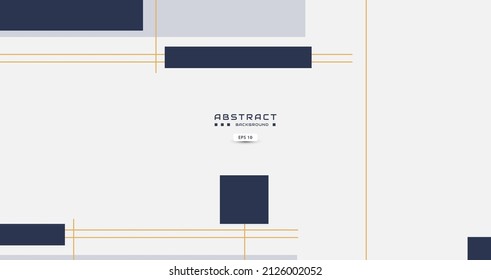 elegant blue background with abstract square shape and geometric element.