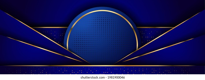 Eleganter blauer Hintergrund mit Circle und Overlap Textured Layered.