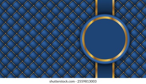 Elegant blue background with golden elements. Abstract luxury background for cover, banner, brochure, or flyer elements