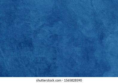 Elegant blue background vector illustration with vintage distressed grunge texture and dark indigo blue color paint