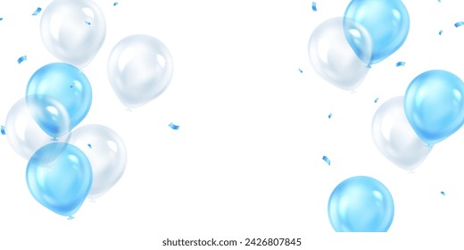 elegant blue balloon background For decorating festive events Vector illustration