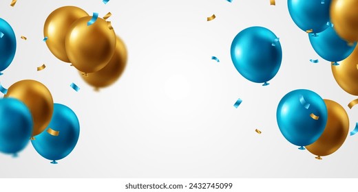 elegant blue balloon background For decorating festive events Vector illustration