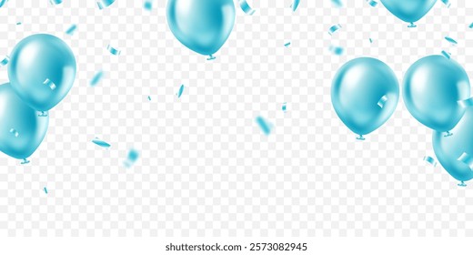 elegant blue balloon background For decorating festive events Vector illustration