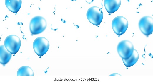 elegant blue balloon background For decorating festive events Vector illustration