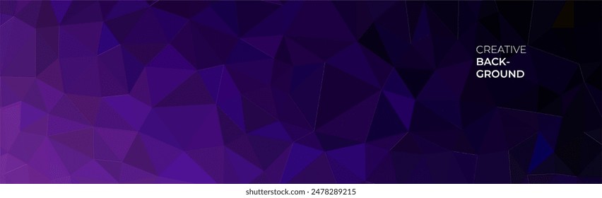 elegant blue banner background with triangles shape