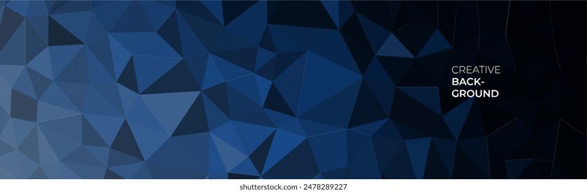 elegante fondo de Anuncio azul con forma de triángulos