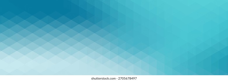 elegant blue banner background with triangles shape