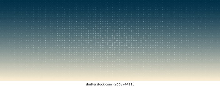 Fundo de gradiente azul elegante para bege com padrão de meio-tom pontilhado sutil. Perfeito para design moderno, tecnologia, arte digital corporativa e elegante