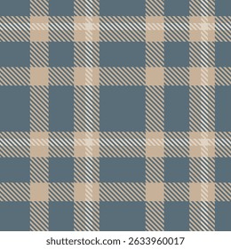 Elegant blue and beige plaid pattern.  Perfect for textile design, apparel, or website backgrounds.