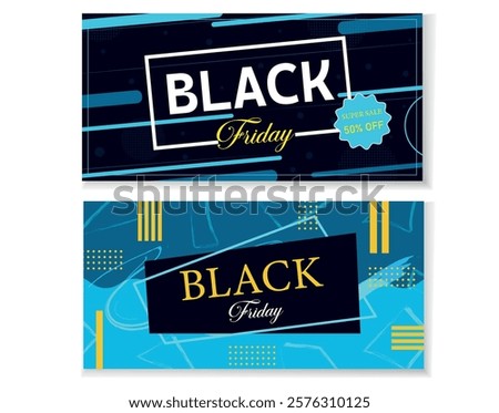 Elegant Blue Black Friday Banner