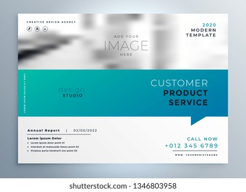 elegant blue business brochure presentation template