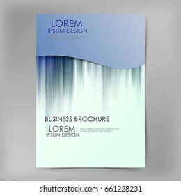 elegant blue  business brochure template. Abstract vector modern flyers brochure.