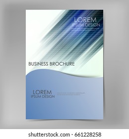 elegant blue  business brochure template. Abstract vector modern flyers brochure.