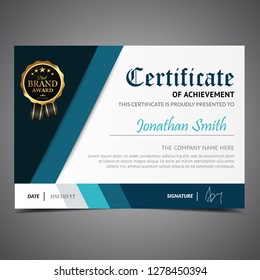 Elegant Blue Certificate