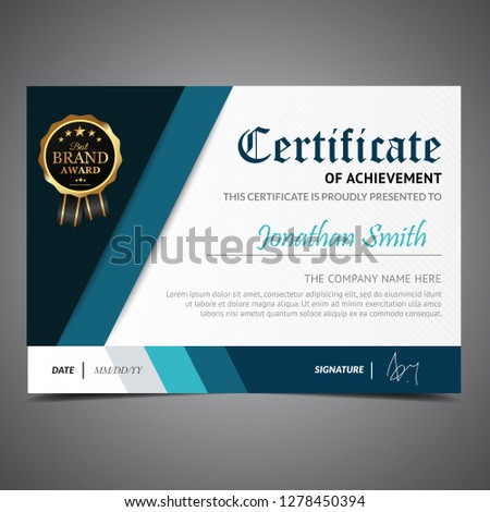 Elegant Blue Certificate