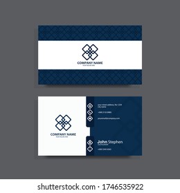 elegant blue corporate business card template