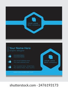 Elegant Blue Corporate Business Card Desing