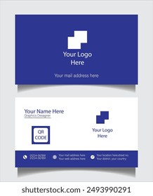 Elegant Blue Corporate Business Card Design