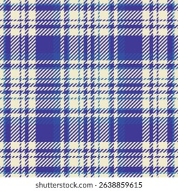Elegant blue and cream plaid pattern.  Perfect for textile design, fashion, and home decor projects.  This stylish, seamless texture offers a sophisticated and versatile visual appeal.