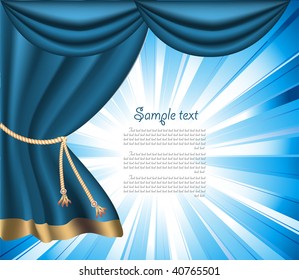 elegant blue curtain