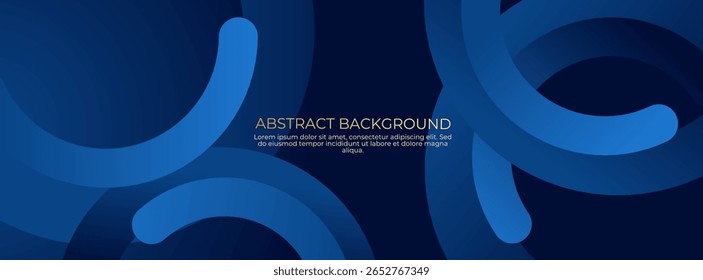 Elegante azul curvado formas fundo abstrato, ilustração de vetor 