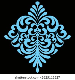 Elegant Blue Damask Ornament design